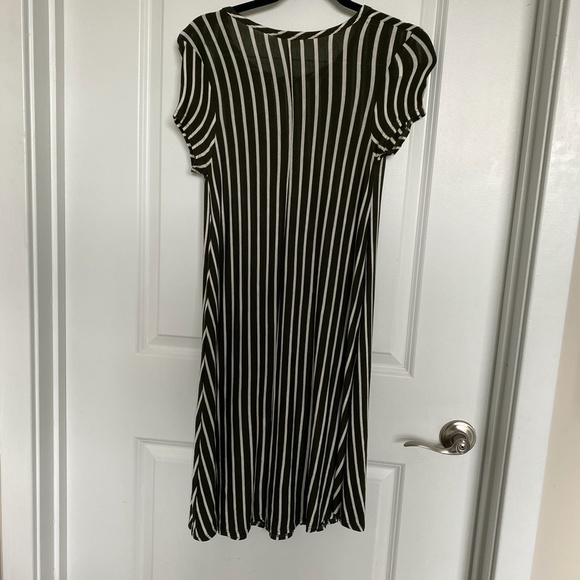 Pinc Green White Striped Midi Dress - Picture 2 of 4